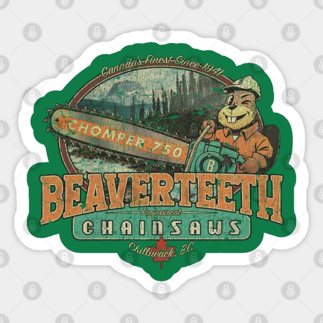 Beaverteeth Chainsaws 1941 Sticker by JCD666